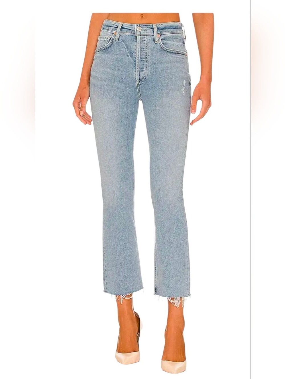 Citizen of humanity Womens isola Straight Crop  Light Wash Jeans Size 33